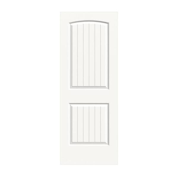 JELD-WEN 28 in. x 80 in. Santa Fe White Painted Smooth Solid Core Molded Composite MDF Interior Door Slab