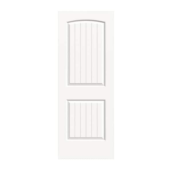 JELD-WEN 30 in. x 80 in. Santa Fe White Painted Smooth Solid Core Molded Composite MDF Interior Door Slab