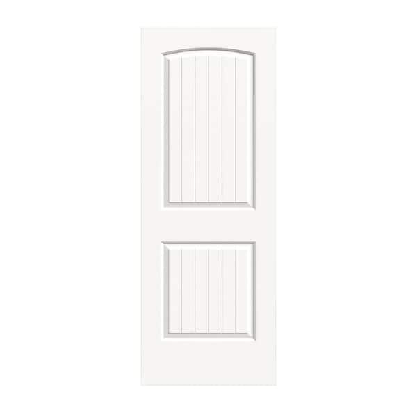 JELD-WEN 36 in. x 80 in. Santa Fe White Painted Smooth Solid Core Molded Composite MDF Interior Door Slab