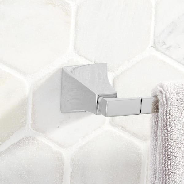 SIGNATURE HARDWARE Vilamonte 24 in. Wall Mounted Single Towel Bar in Chrome