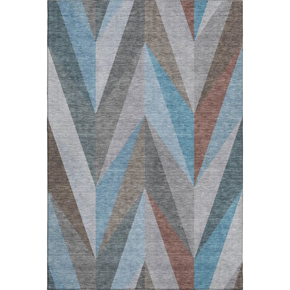 Mayfield Premium Machine Washable Abstract AMF2265 Teal 10 ft. x 14 ft. Area Rug price history on PriceWatchPro