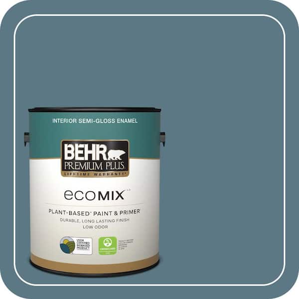 1 gal. #PPU13-03 Catalina Coast Semi-Gloss Enamel EcoMix Plant-Based Interior Paint & Primer
