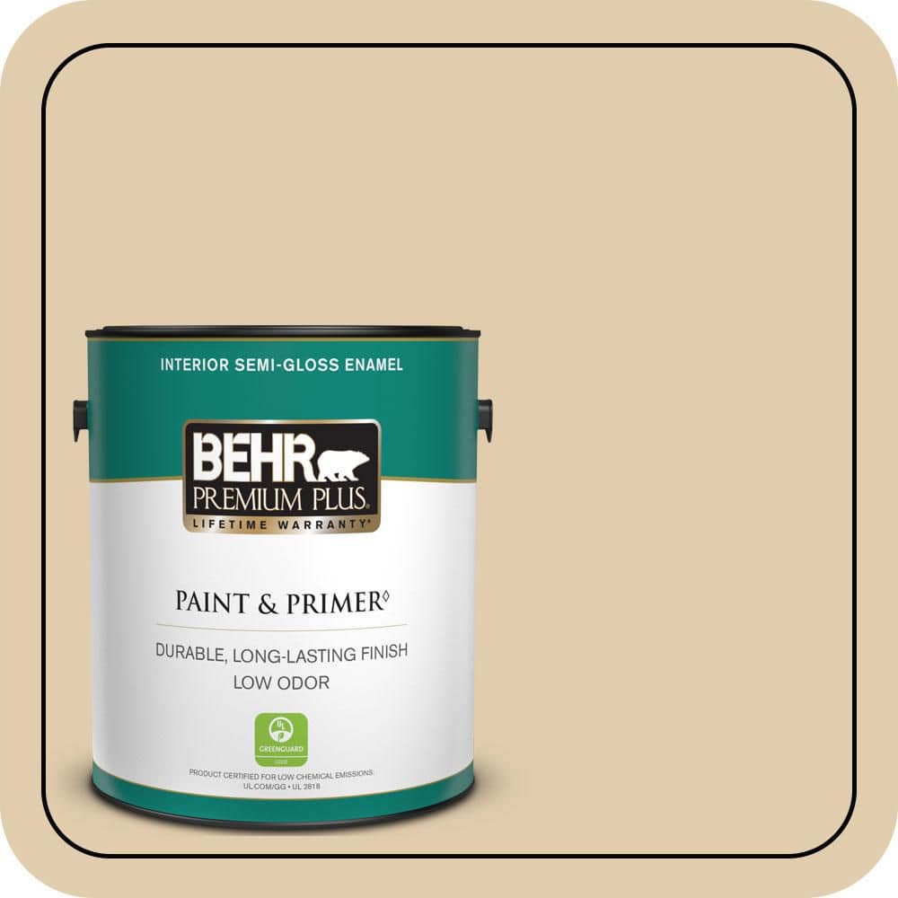 1 gal. #MQ3-44 Ancient Scroll Semi-Gloss Enamel Low Odor Interior Paint & Primer price history on PriceWatchPro