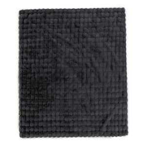 Generic Charcoal Cascade Ultra Fine Faux Fur  Throw Blanket