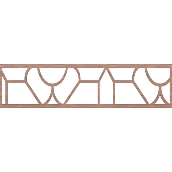 Ekena Millwork Whitechapel Fretwork 0.25 in. D x 47 in. W x 12 in. L Walnut Wood Panel Moulding