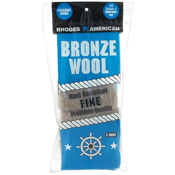 6-Pack 3-Pack HOMAX PRODUCTS 123100 Bronze Fine Wool Pad