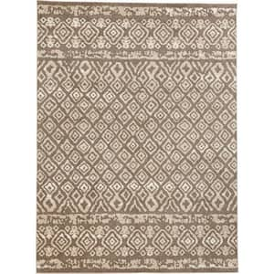 Tribal Essence Dark Beige 5 ft. x 7 ft. Area Rug