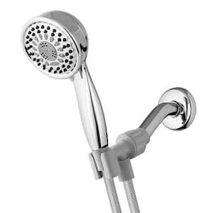 5-Spray 3.5 in. Single Wall Mount 1.8 GPM Handheld Shower Head in Chrome