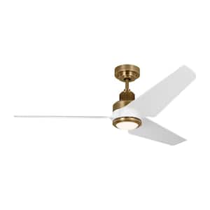 Ruhlmann 52 in. Integrated LED Indoor/Outdoor Hand Rubbed Brass Smart Ceiling Fan with Remote Control & Reversible Motor