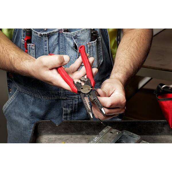 Milwaukee 9 in. 7-in-1 Combination Wire Stripper Cutting Pliers with FASTBACK 5-in-1 Folding Knife