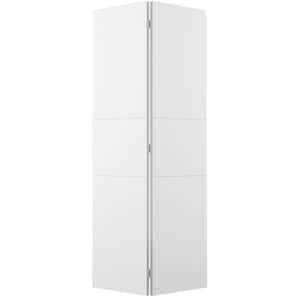Paola 2H 36 in. x 79.375 in. Solid Composite Core Bianco Noble Finished Wood Bifold Door with Hardware