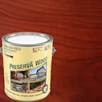 1 gal. Semi-Transparent Oil-Based Rubicon Red Exterior Wood Stain