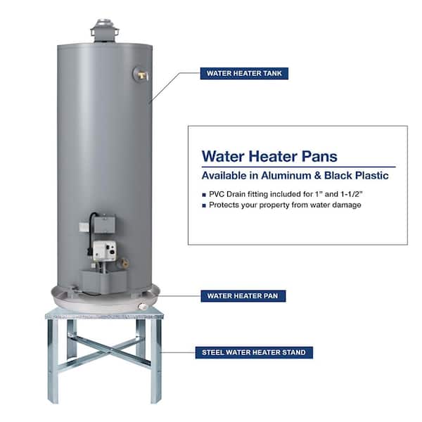 The Plumber&s Choice 26 in. Aluminum Water Heater Drain Pan 26AWHP