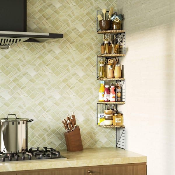 Corner wall spice online rack