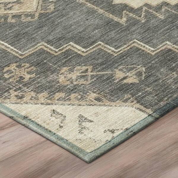 Chantille Machine Washable Indoor/Outdoor Abstract ACN3011 Graphite 2 ft. x 3 ft. Accent Rug
