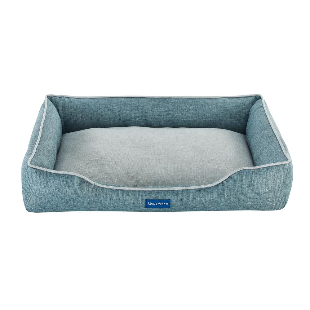 Sam's Pets Arthur Medium Teal Dog Bed SP-DB1215TL - The Home Depot