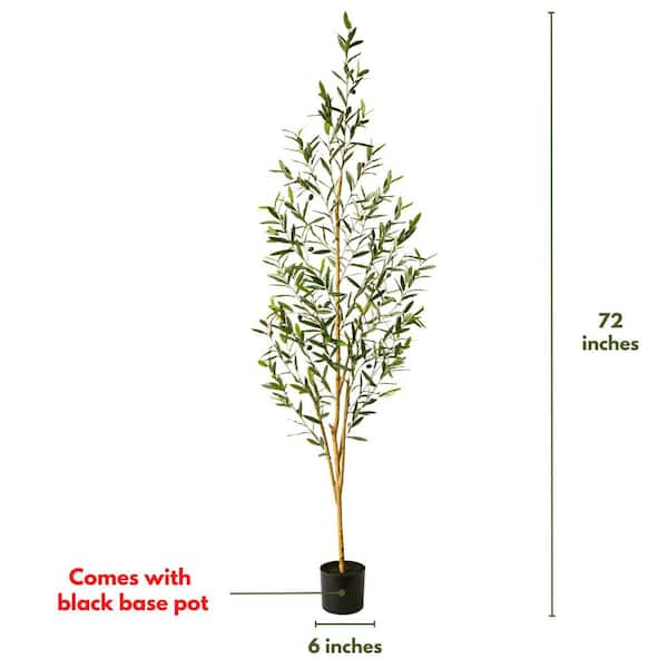 Gymax 6 ft. Tall Artificial Olive Tree Faux Olive Plants for Indoor and  Outdoor (2- Pack) GYM11081 - The Home Depot