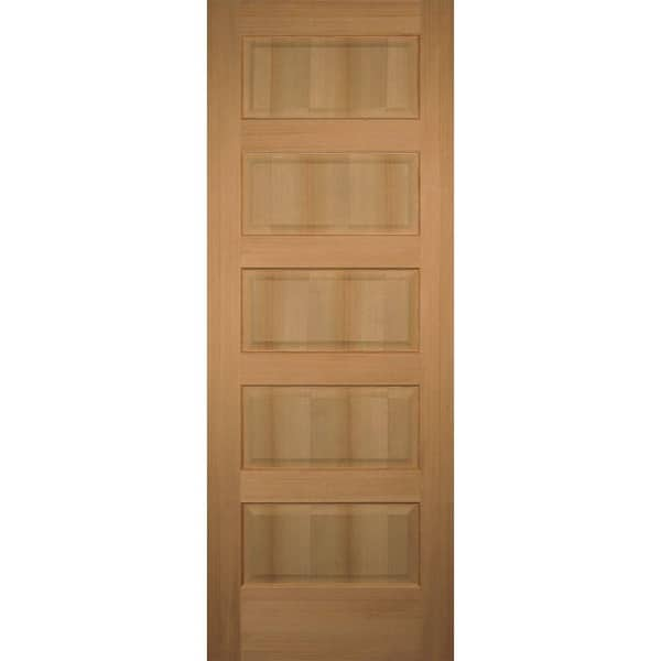 Builders Choice 28 In X 80 In 5 Panel Solid Core Hemlock Single Prehung Interior Door