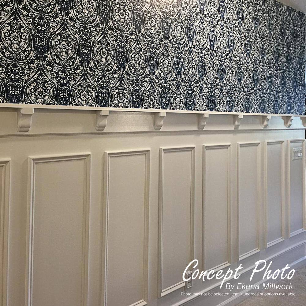 6 1/8" White Polyurethane Ashford Panel Moulding Corner