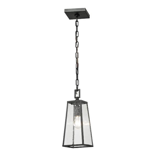 Titan Lighting Mediterano 1-Light Charcoal Outdoor Hanging Lamp