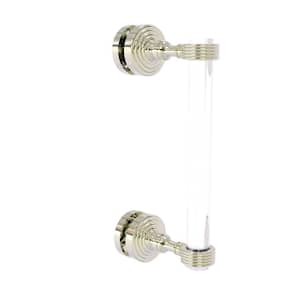 Pacific Grove Collection 8 Inch Single Side Shower Door Pull with Groovy Accents in Polished Nickel