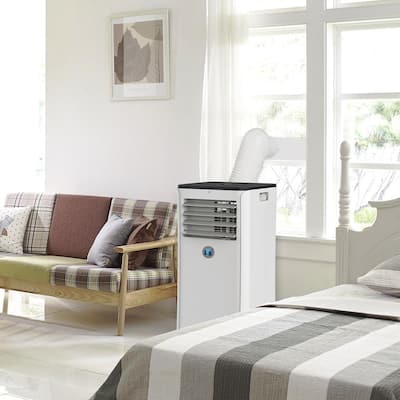 10,000 BTU Portable Air Conditioner with Dehumidifier with Remote Wi-Fi in White