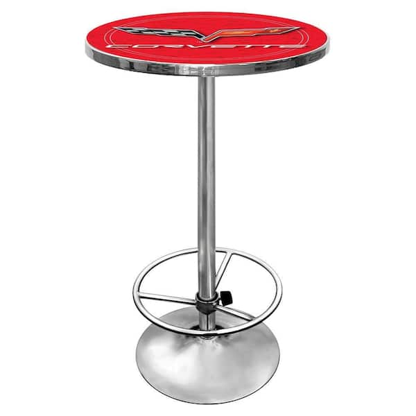 Trademark Corvette C6 Chrome Pub/Bar Table