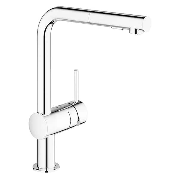GROHE Minta Single-Handle Pull-Out Sprayer Kitchen Faucet in StarLight Chrome