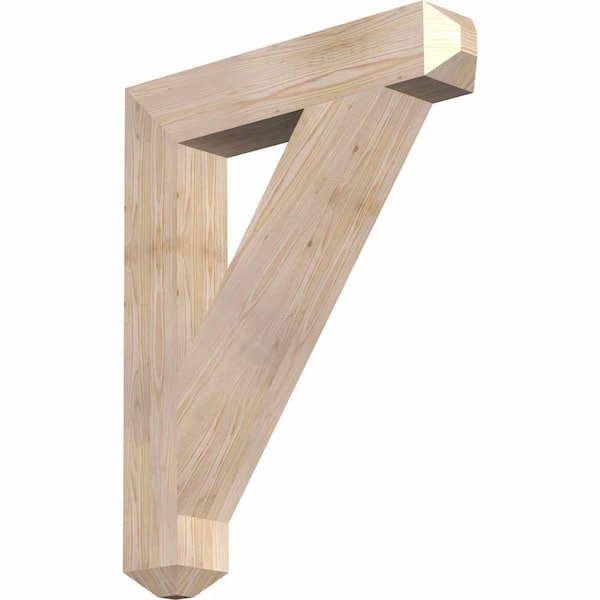 Ekena Millwork 5-1/2 in. x 40 in. x 32 in. Douglas Fir Traditional Craftsman Smooth Bracket