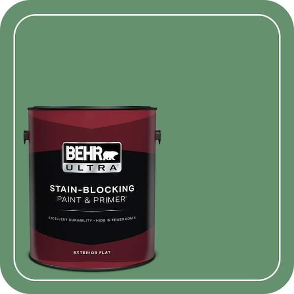 BEHR ULTRA 1 gal. #M410-6 Turtle Creek Flat Exterior Paint & Primer