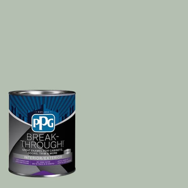 Break-Through! 1 qt. PPG1129-4 Coastal Crush Satin Door, Trim & Cabinet Paint