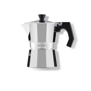 Italian Moka Pot 6-Cups Silver Stovetop Aluminum Espresso Maker Drip Coffee Maker
