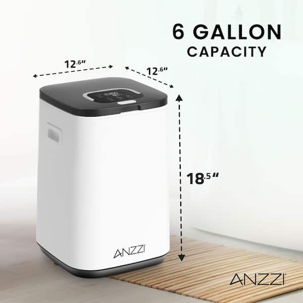 Towel Warmer タオルウォーマー ホワイト ANZZI 23L Luxury Bucket Towel Warmer in White with Double Holders