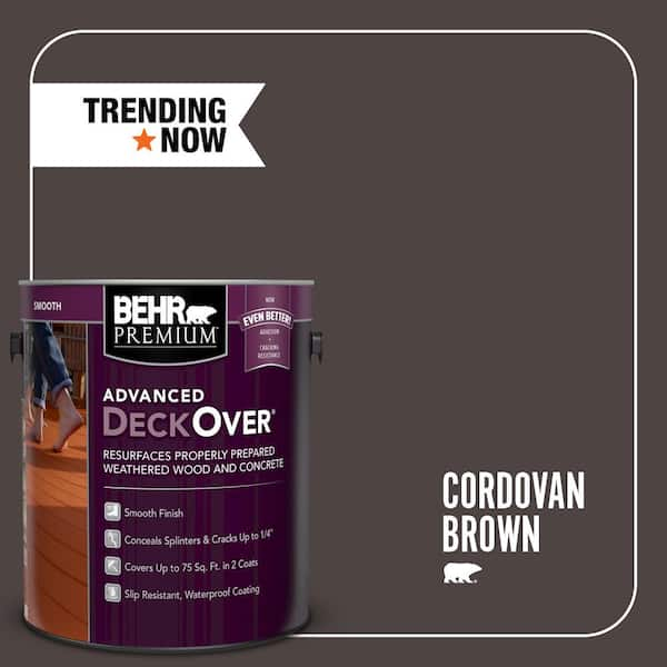 BEHR Premium Advanced DeckOver 1 Gal. #SC-104 Cordovan Brown Smooth ...