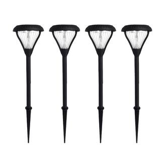 Gama Sonic Faro Solare A LED Da Esterno - 20 LED 250 Lumen - Pannello Staccabile - Nero Alluminio