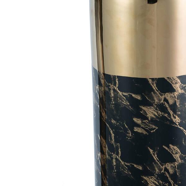 A & B Home Modern Chic Gloss Black and Gold Tall Ceramic Vase 1858