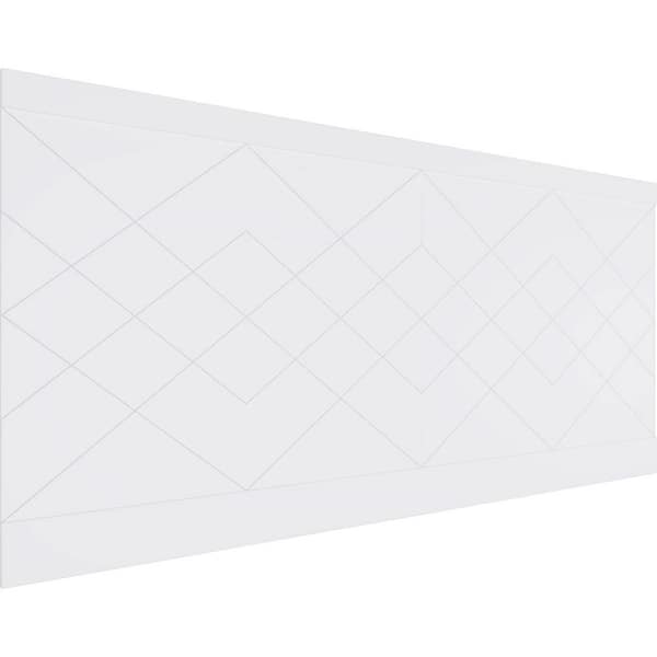 Ekena Millwork 44 in. H x 94-1/2 in. W 28.92 sq. ft. Diamond Argyle PVC Wainscot Paneling Kit