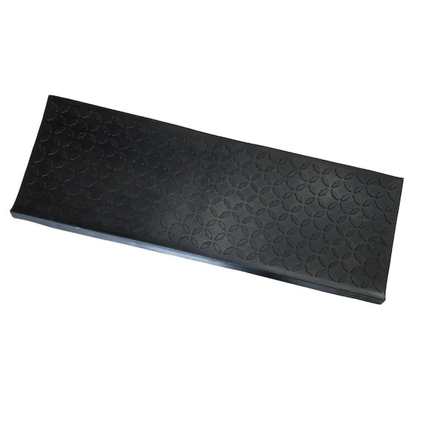 Diamond Black 10 in. W x 29 in. L Non-Slip Rubber Stair Tread Cover (6 Pack)