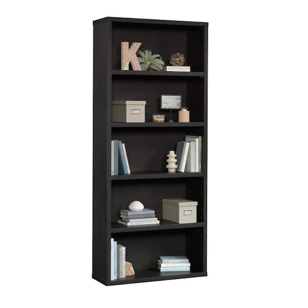 SAUDER Select 72.717 in. Raven Oak 5 Shelf Standard Bookcase