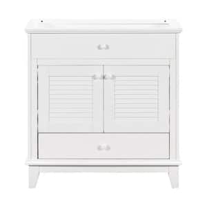 29.84 in. W x 18.07 in. D x 31.02 in. H Bath Vanity Cabinet without Top in White, with 1-Drawer