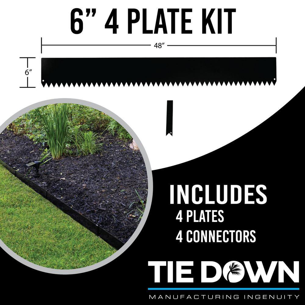 Tie Down 33220 6 inch Landscape Edging Kit (4 Plate Kit)