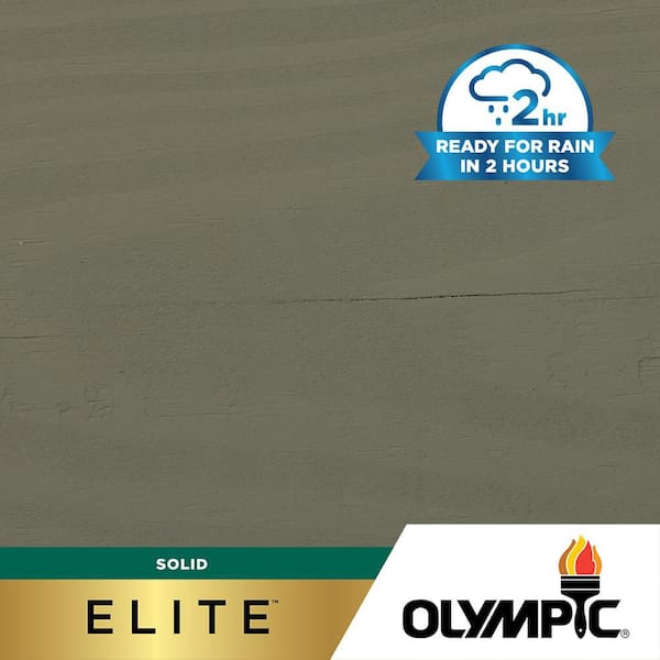 Olympic Elite 1 gal. SC-1081 Stonehedge SC-1081 Solid Advanced Exterior Stain and Sealer in One