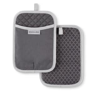 Asteroid Silicone Grip Charcoal Grey Pot Holder Set (2-Pack)