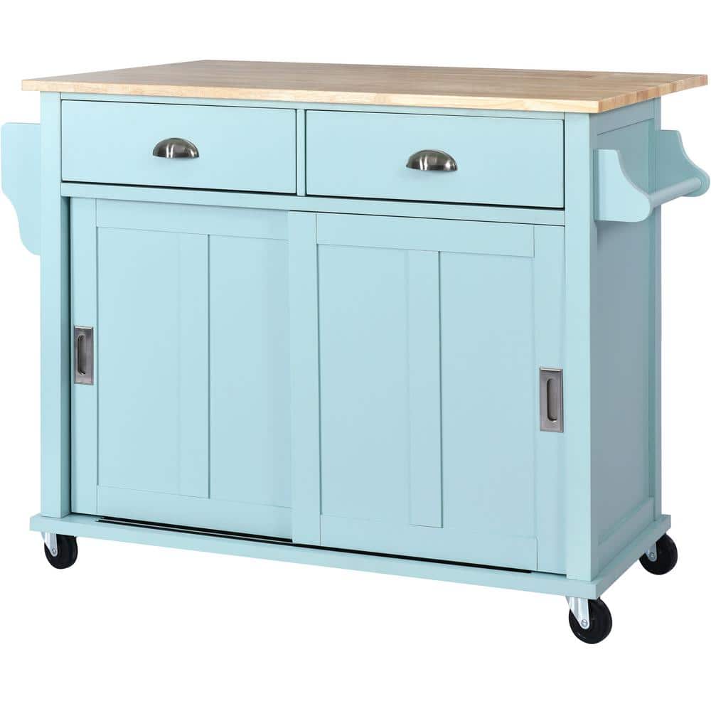 Rolling Outdoor Grill Cart with Drop-Leaf Countertop and Adjustable Storage