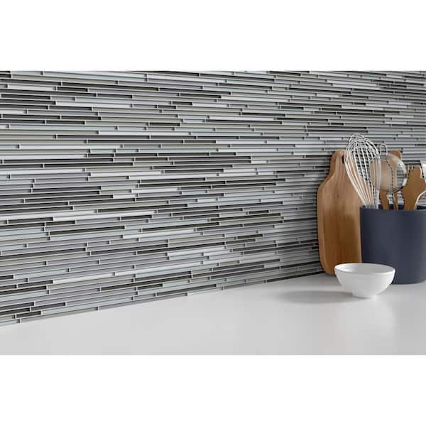 Infinity Era Glossy 11.73 in. x 11.73 in. x 4mm Glass Mesh-Mounted Mosaic Tile (0.96 sq. ft.)