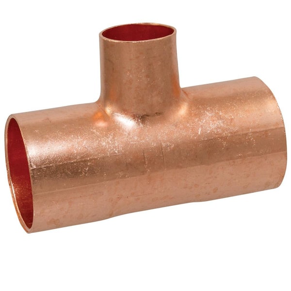 Everbilt 1-1/4 in. x 1-1/4 in. x 3/4 in. Copper Pressure All Cup Reducing Tee Fitting