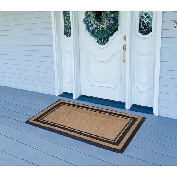 Indoor Outdoor Door Mats Paw-Print Coir-Doormat Non-Slip Durable Welcome  Home