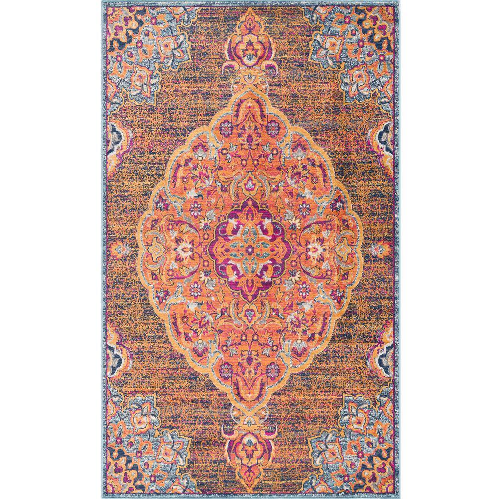 Savannah Rust 2 ft. 6 in. x 4 ft. 9 in. Traditional Area Rug Doormat Entrance Floor Mat price history on PriceWatchPro