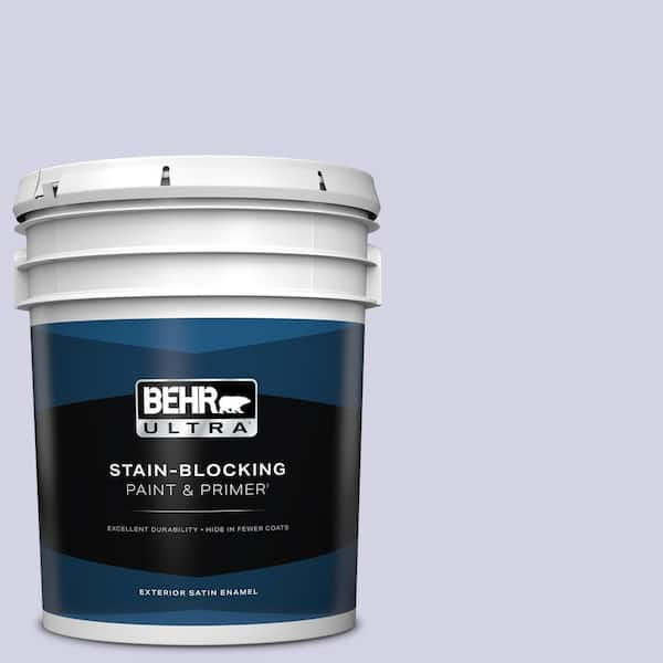 BEHR ULTRA 5 gal. #M550-2 Lavender Memory Satin Enamel Exterior Paint & Primer