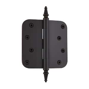 4 in. Steeple Tip Residential Hinge with 5/8 in. Radius Corners in Timeless Bronze